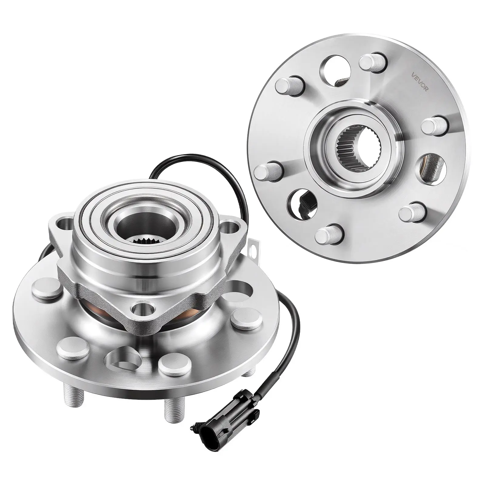 【DealsForYouDays】VEVOR 2PCS Front Wheel Bearing & Hub Assembly Fit for 1999-2000 Cadillac Escalade 1995-1999 Chevrolet Tahoe GMC Yukon K1500 Suburban OEM 515024, 6 Lugs with ABS Sensor, Wheel Bearing Hub Assembly Set
