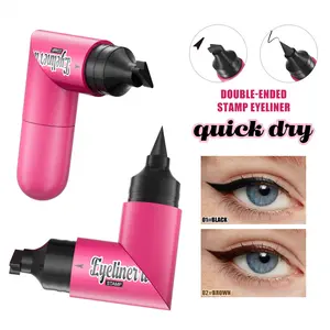 1PC HANDAIYAN Double Ended Stamp Eyeliner Quick Dry Waterproof Smudge Proof 2 Colors Black Brown Easy Wing Shaping Daily Party Makeup ViralEyeliner WingStamp GRWMMakeup MakeupHacks EyeMakeup EyelinerCosmetics