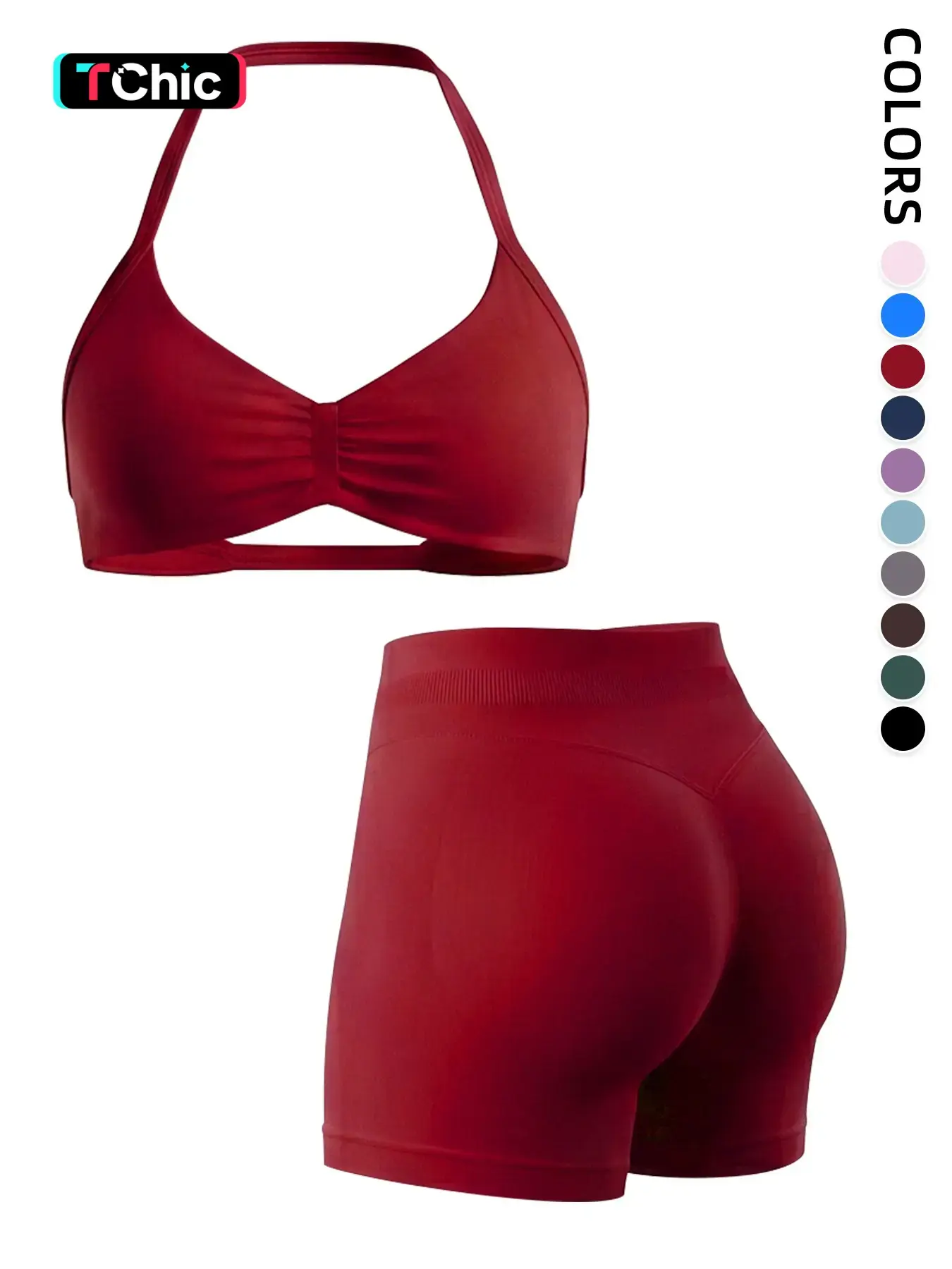 2-Piece Seamless Sports Bra Set with Pads, High-Waisted Peach Butt Running Yoga Shorts, Sleeveless Sporty Suit for Women, Activewear Workout Set, Seamless Gym Outfits, Fitness Yoga Set, Exercise Clothing Set