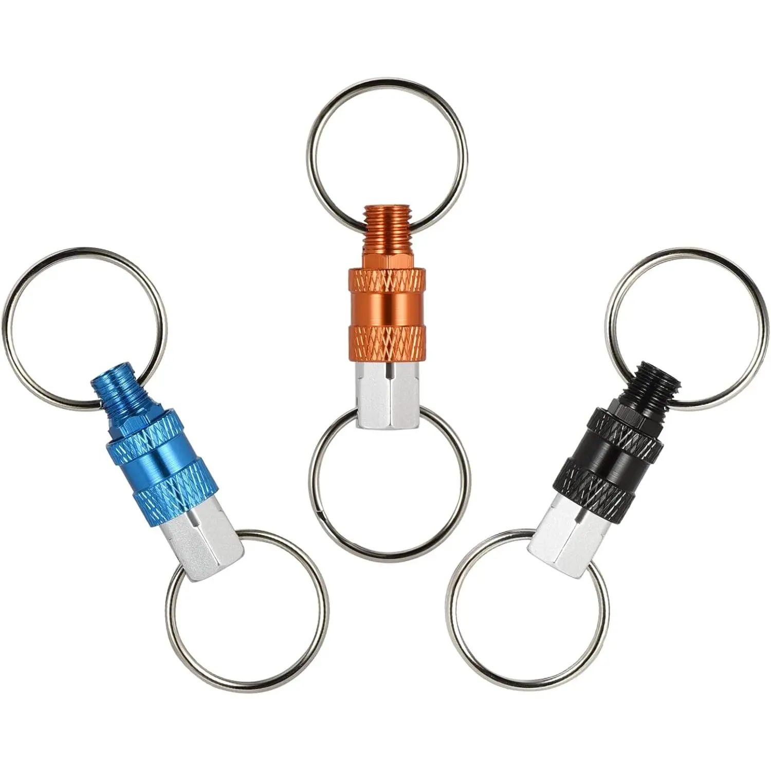 Quick Release  Detachable Key Ring Pull Apart  w/ 2 Split Ring Detachable Key Chain Key Attachment