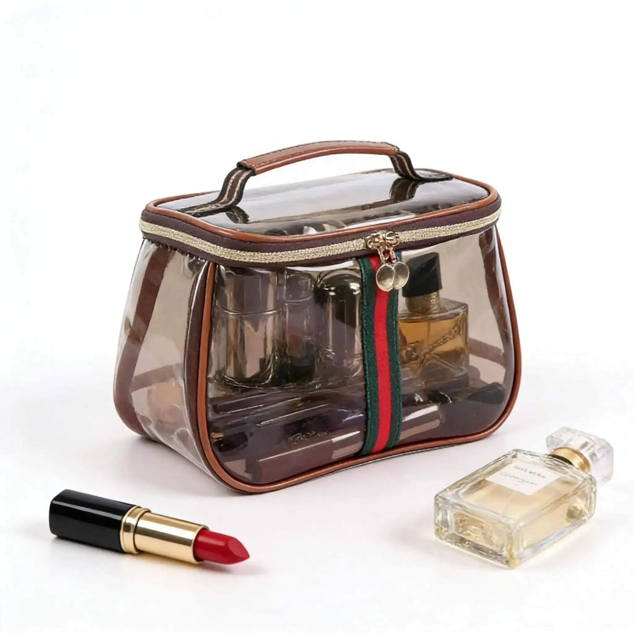 Waterproof PVC Toiletry Bag - Transparent Clear Storage Bag with Widened Handles, Perfect for Cosmetics Towels Travel Back to School Gift