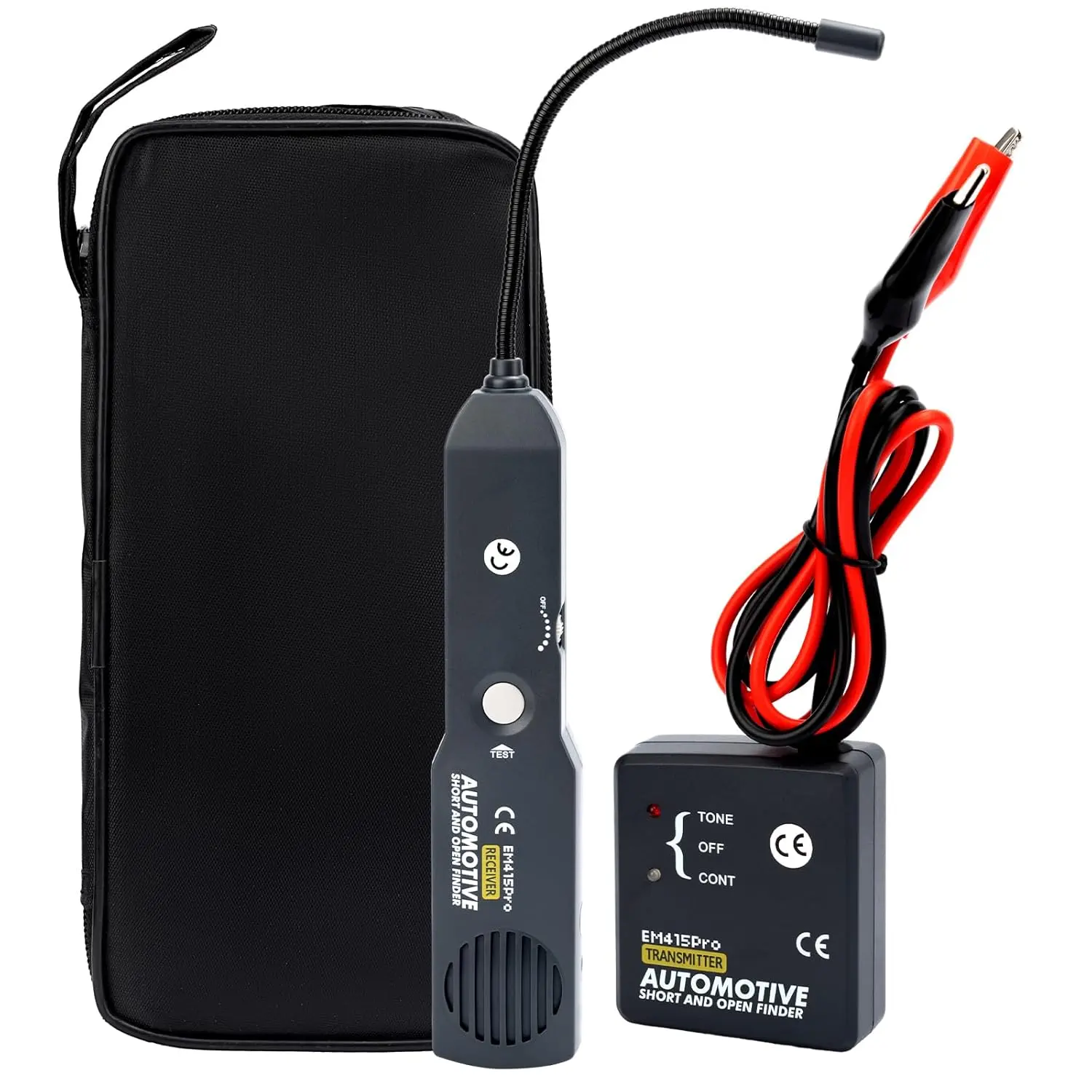 EM415Pro Automotive Wire Tracer Circuit Breaker Finder, 6-42V Short Circuit Finder Electrical Tester, Cable Tracker & Voltage Detector with 7 Inch Flexible Probe for Car and Low Voltage DC Diagnostics