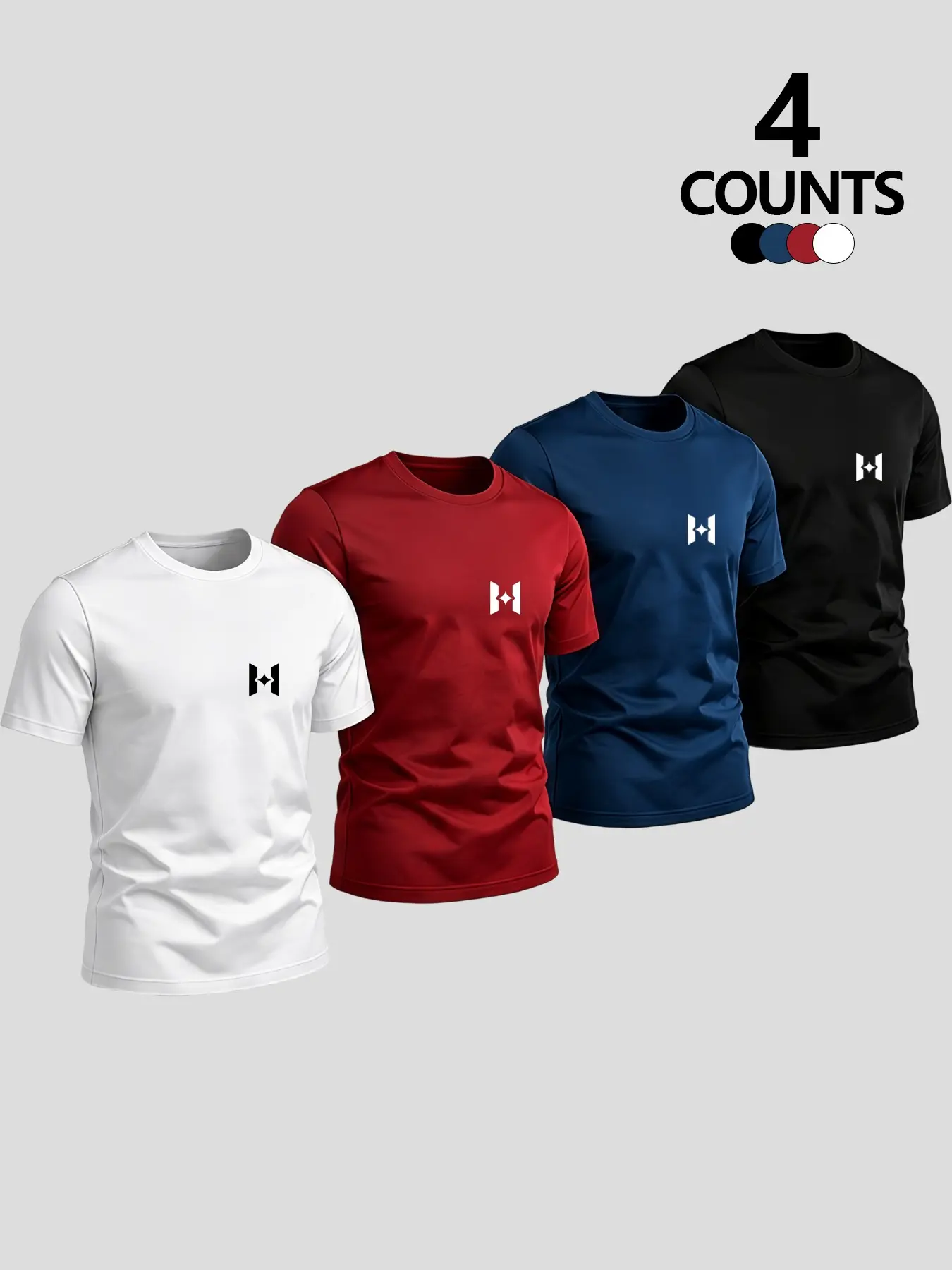 Summer Men's Basic Sporty Short Sleeve T-Shirt, Casual Sports Tops, Breathable Quick-Dry, Casual Loose-Fit, Gym Training, Multi-Color, Graphic Pattern