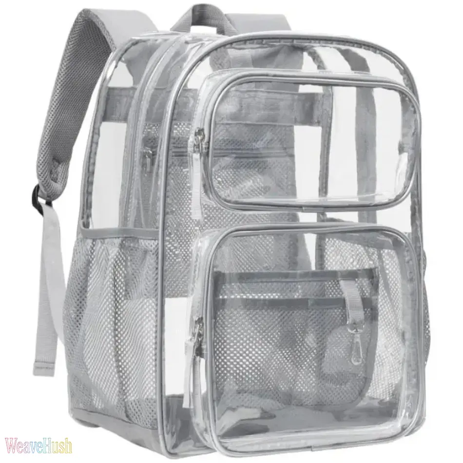 Heavy Duty Clear 17in Transparent Laptop Backpack With Multi Layer Pockets Spacious Student School Bag, Beach Essentials Matching Vacation Outfits, Ideal Camping Gear Accessory For Pool Party, Outdoor Patio & Daily Commute Travel Use