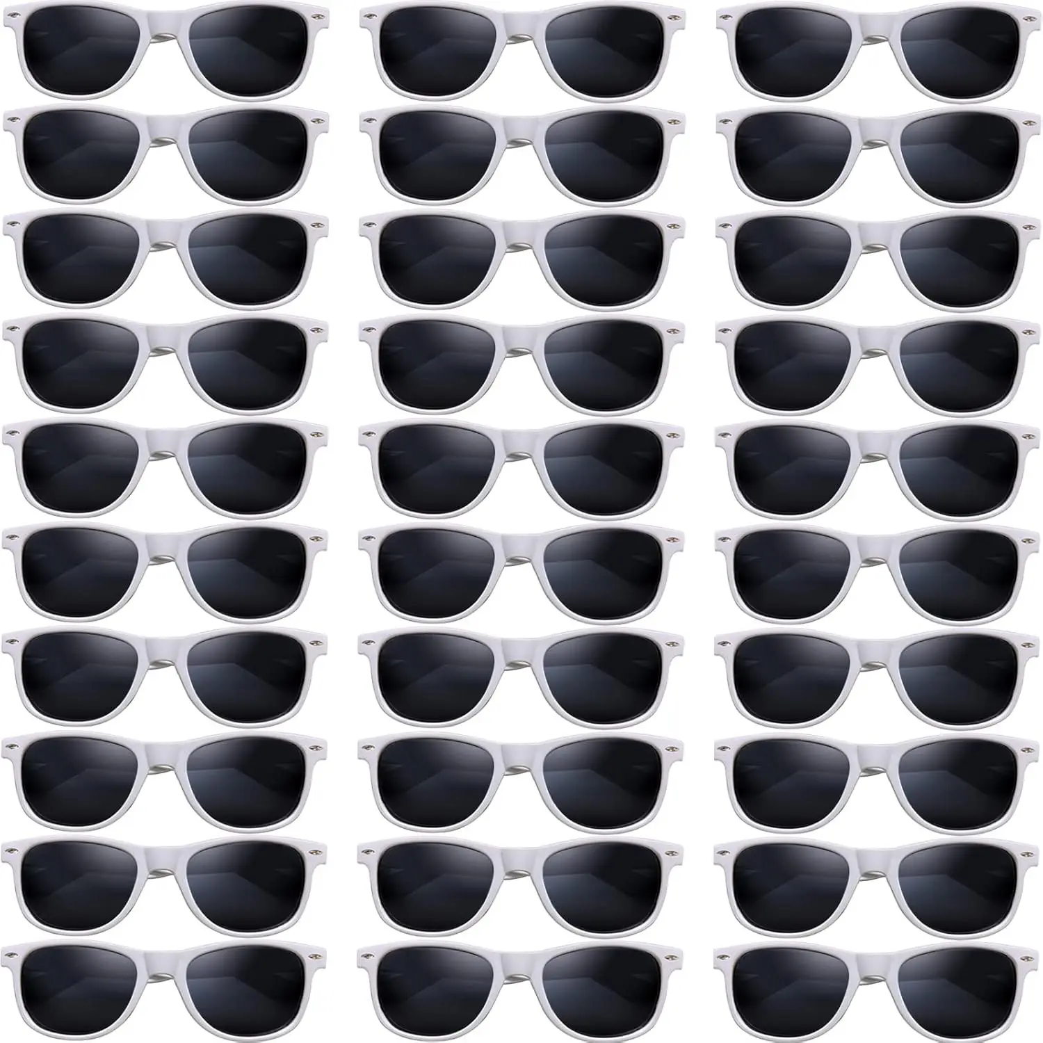 30 Pcs Party Glasses Set, Vintage Style, Frame & Dark Lenses, Wedding/festival Props, Large Group Photo Accessories
