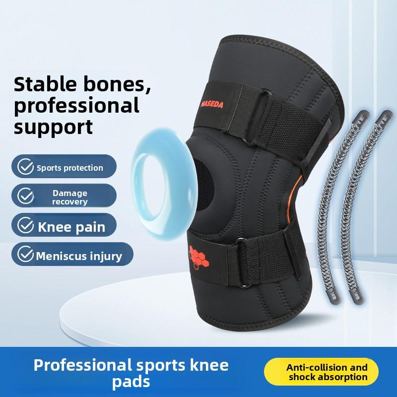 Spring compression knee pads Men's professional hiking mountaineering special protective gear Meniscus patella Knee climbing sports equipment Basketball, anti slip leg protection, shin guard pad side stabilizer
