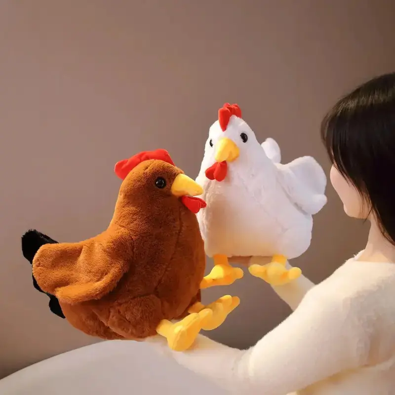 Cute Big Rooster Stuffed Plush Toy - 30/40cm Soft Cotton Animal Character Stuffed Toy, Children's Sleeping Doll, Christmas Gift, Pet Decoration