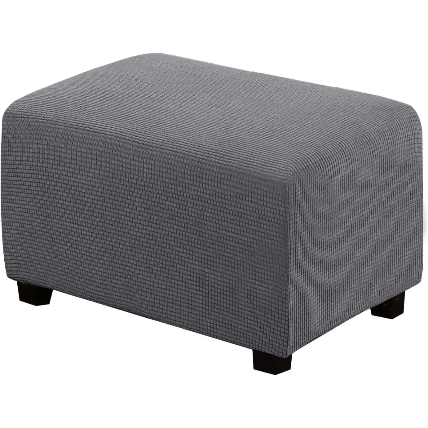 H.VERSAILTEX Ottoman Cover Slipcover Rectangle Fit Length 29"-34" Footrest Sofa Slipcovers Stool Cover Footstool Protector Covers Feature Stretch Thick Soft Jacquard Fabric Removable Washable