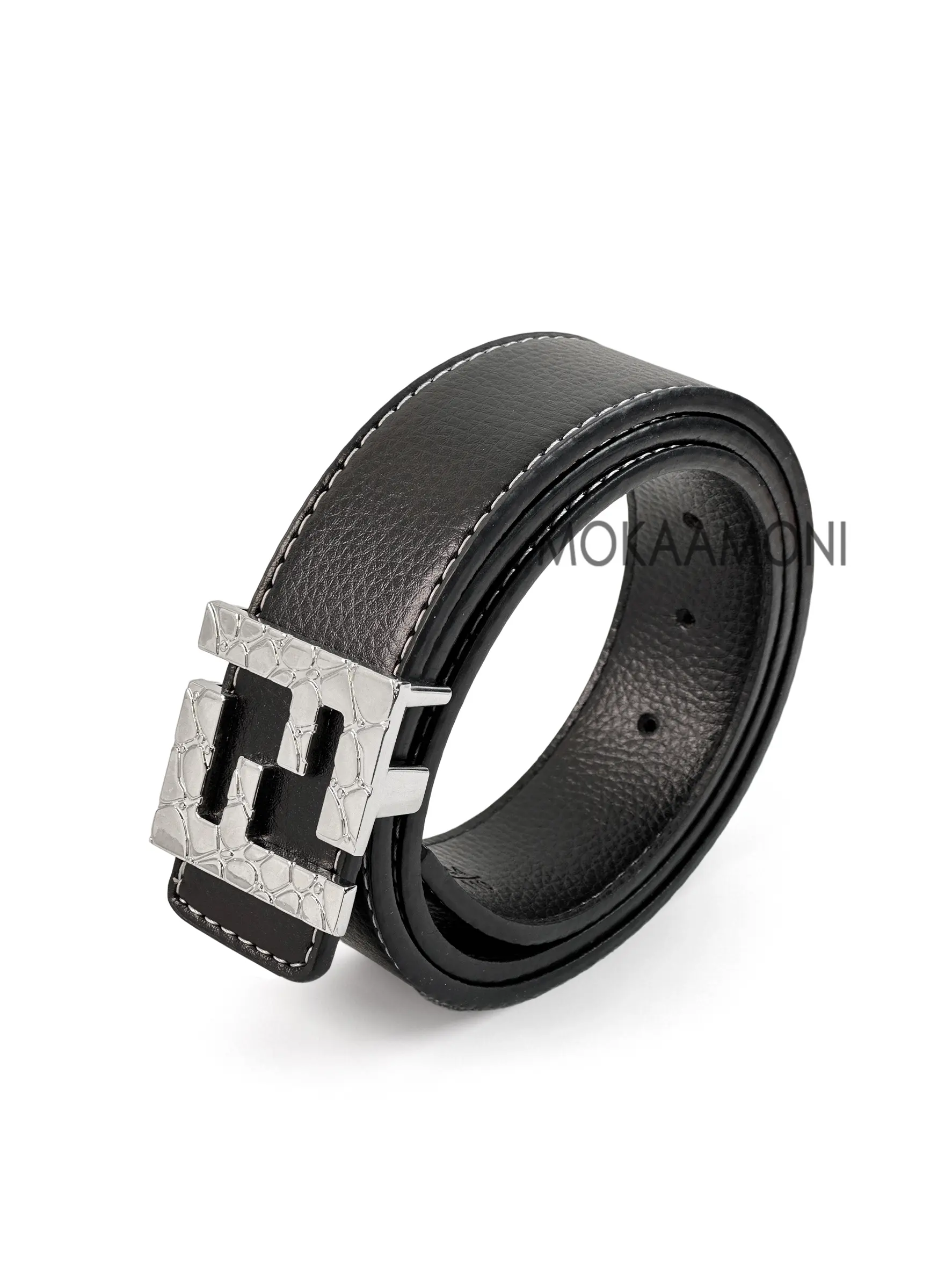 Men's Fashion Belt Solid Alloy Buckle, Universal Waistband Match Jeans Trousers For Business Travel Daily Wear Letter Buckle Belt