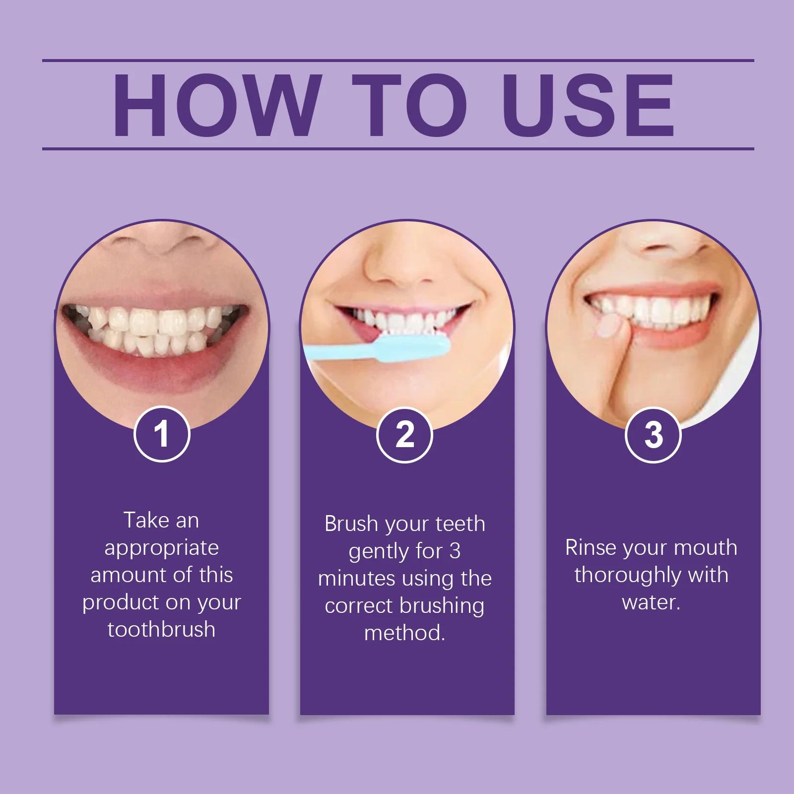 Gentle Purple Teeth Whitening Powder - Teeth Stain Cleaner for Sensitive Gums, Daily Oral Care, Brightening, Anti-Decay, Bad Breath Removal, Gum Strengthening, Non-Irritating Bleaching Alternative, Restore Radiant Dental Clean