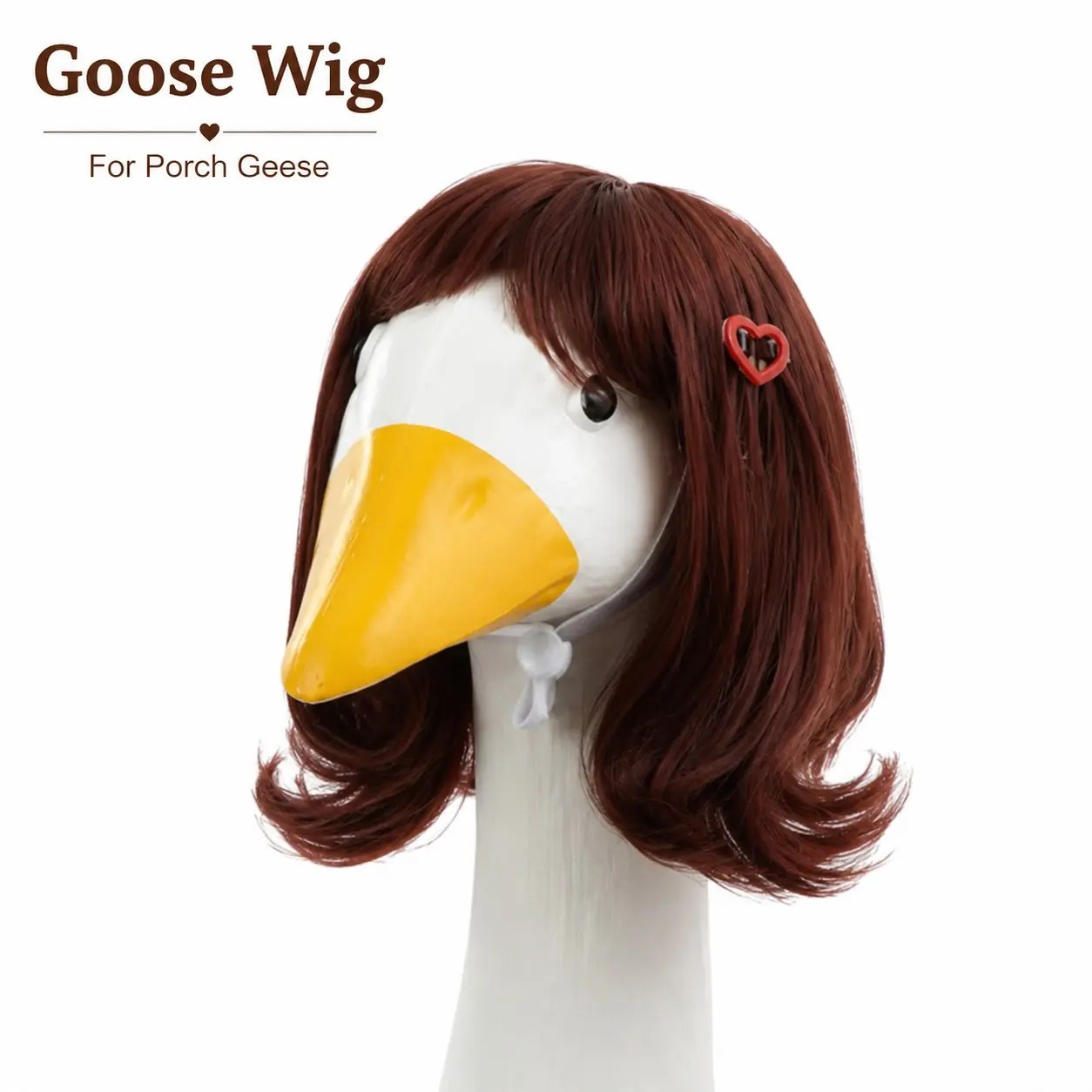 Porch Goose Wig, Home Garden Party Festival Decor, Party Props for Indoor and Outdoor, Fun Costume Prop, Multi‑Scene Decoration