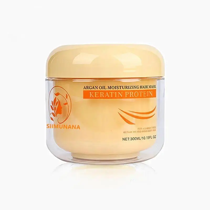 Simple Clean Hair Mask with Collagen & Argan Oil - 300ml - Deep Conditioning Intensive Haircare Treatment for Hair & Scalp Care Silicone-Free, Keratin, Anti-Frizz, Alcohol-Free, Nourishing, Hydrating Hair Balm, Moisturizing based haircare products