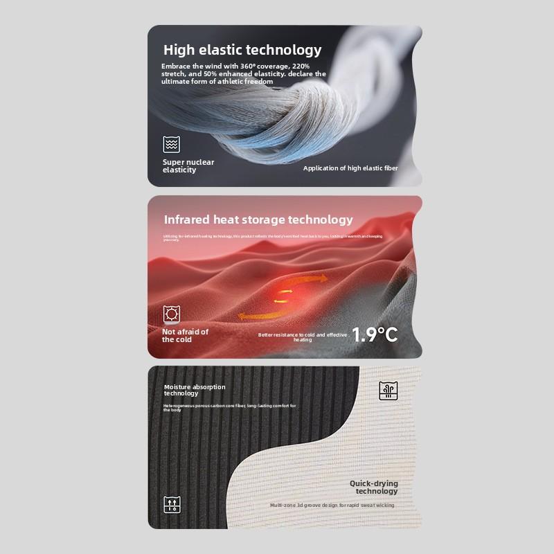 Skiing Quick-drying Clothes Functional Underwear Women's Sports Warm Bottom Sweating Hiking Mountain Climbing Running Fitness Clothing Men's Suit