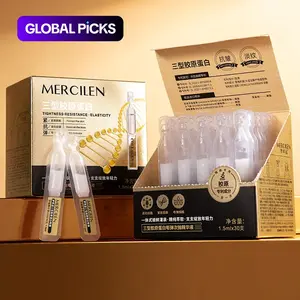 Mercilen Collagen Glow Shot Essence Liquid 1.5ML X 30, Firming Deep Hydration Moisturizing Serum, Hyaluronic Acid & Collagen Rich, Daily Facial Skin Care, Moisturizing & Firming, Low Allergy