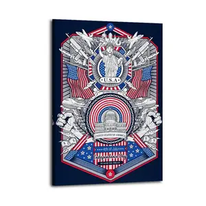 Independence Day，In God We Trust| Bedroom Art | Bathroom Art | Trendy Wall Art | Funky Wall Art