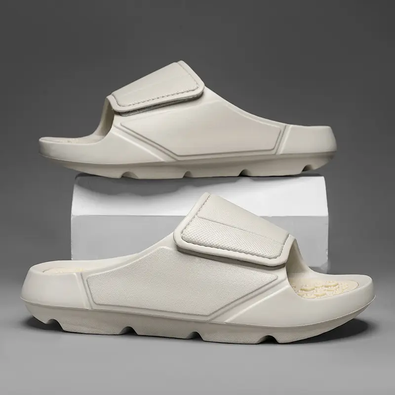 Unisex Summer Massage-Sole Velcro Slides - Non-Slip, Durable, Lightweight, Shock-Absorbing Men's Women's Fashion Beach Slippers