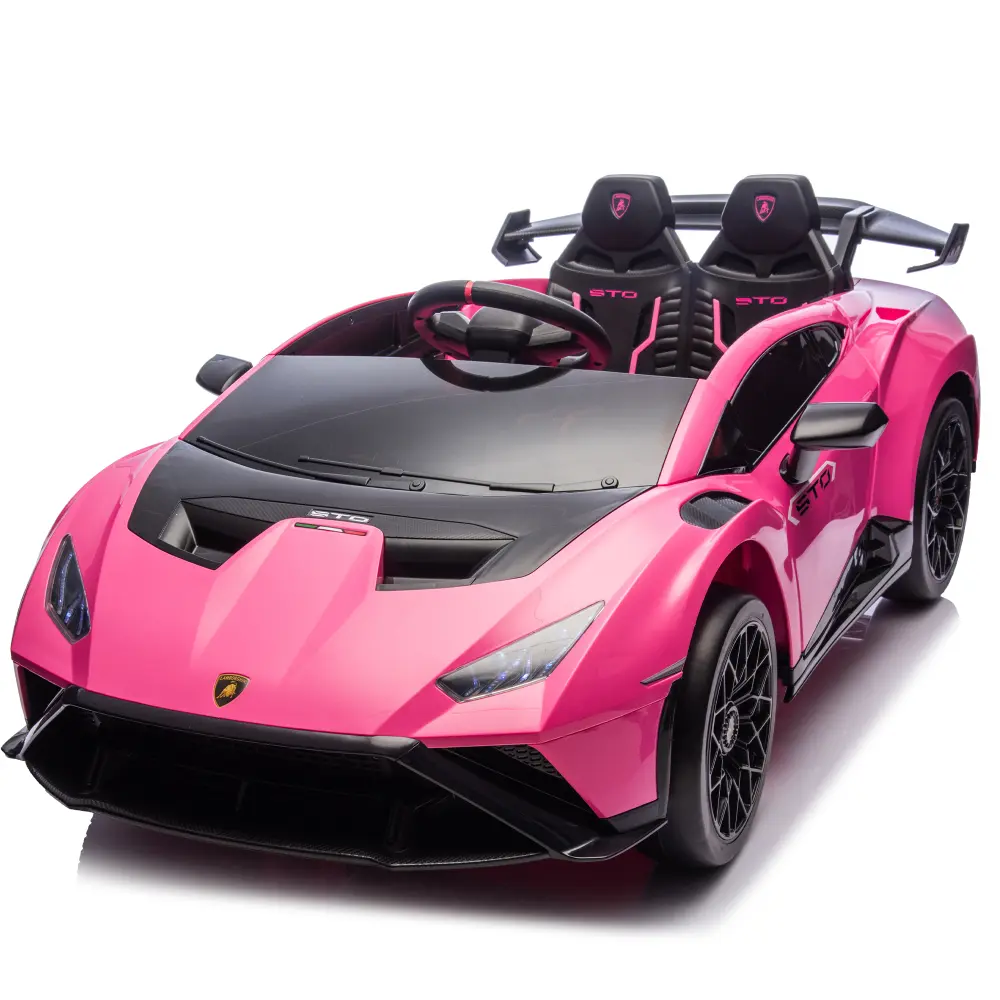 24V Licensed Lamborghini Huracan Kids Ride On Drift Car with Parent Remote, 360 Spin, Bluetooth, LED Lights