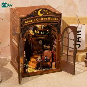 Harry Potter 3D Wooden Puzzle, DIY Book Stand Kit, Magic Coffee Shop Model Set, Creative Desk Decor, Birthday Gift, Stress Relief Toy