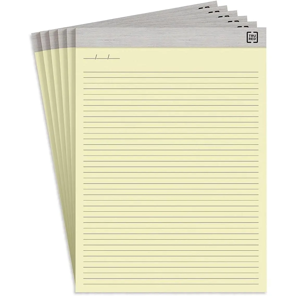 Notepads, 8.5” x 11.75”, Narrow Ruled, Canary, 50 Sheets/Pad, 6‑Pack