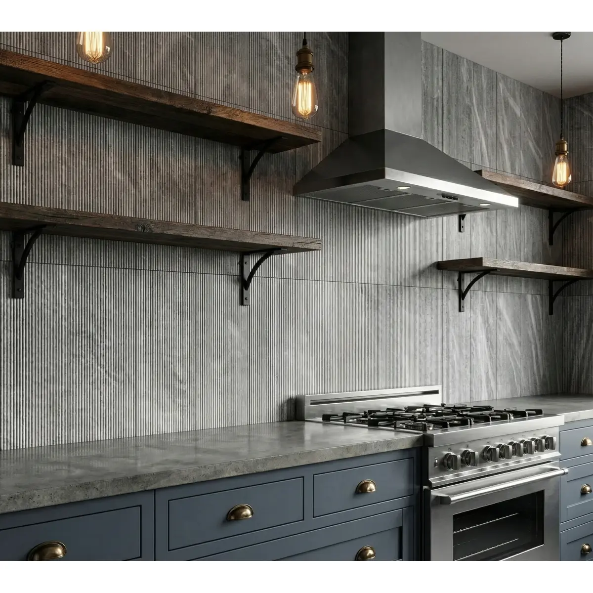 12*24 Carrara Marble, Gray marble, natural marble, for wall, OL textured finished, 3D fluted marble, natural stone, genuine marble, real marble, 1 box 4 pcs