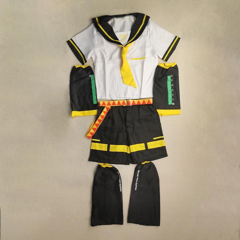 Anime Rin Len Cosplay Costume Len Rin Cosplay Len Costume Kagamine JK Uniform for Halloween Comic Con Outfits # 1 # W.
