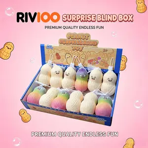 RIVIOORandom rainbow gradual change cute peanut shape slow rebound decompression pinch music toy
