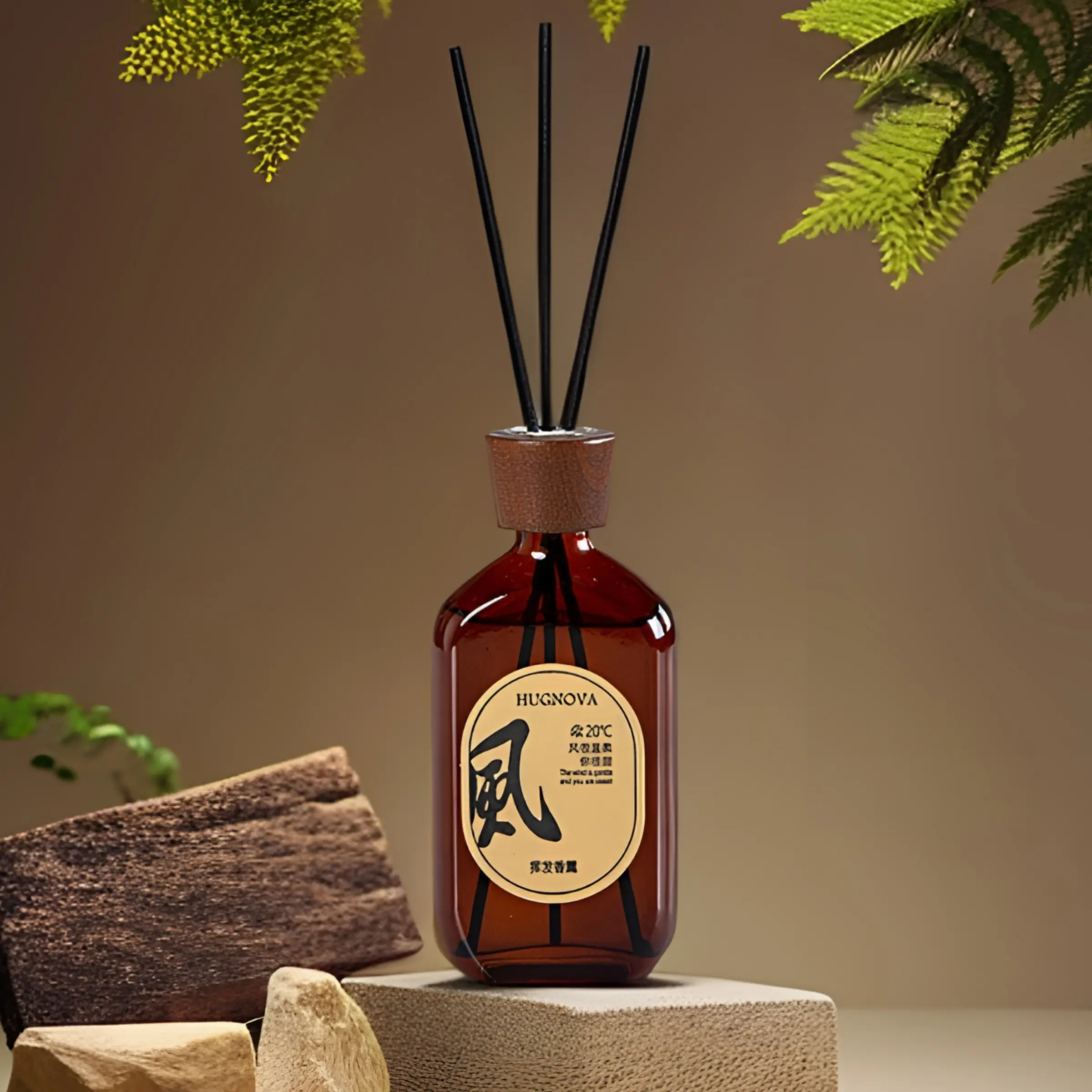 120ml/4.06oz Reed Diffuser, Long-Lasting Aromatic Fragrance, Wooden Scent, Ideal for Bedroom, Living Room, Office, Hotel, Home Use, Home Fragrance Products