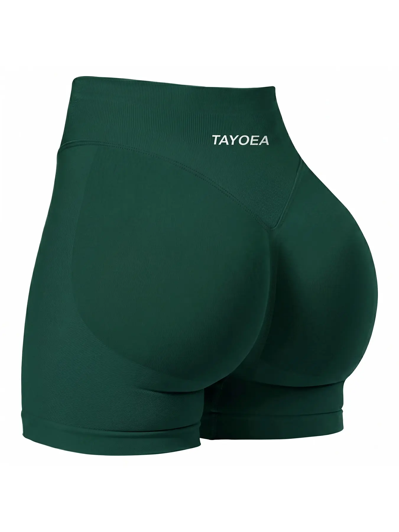 Tayoea Women's Seamless High-Waisted Fitness Yoga Shorts, Gym Workout Shorts, Athletic Training Shorts, Stretchy Tight Fit, Ideal for Gym, Running, Indoor Outdoor Sports, Solid Color