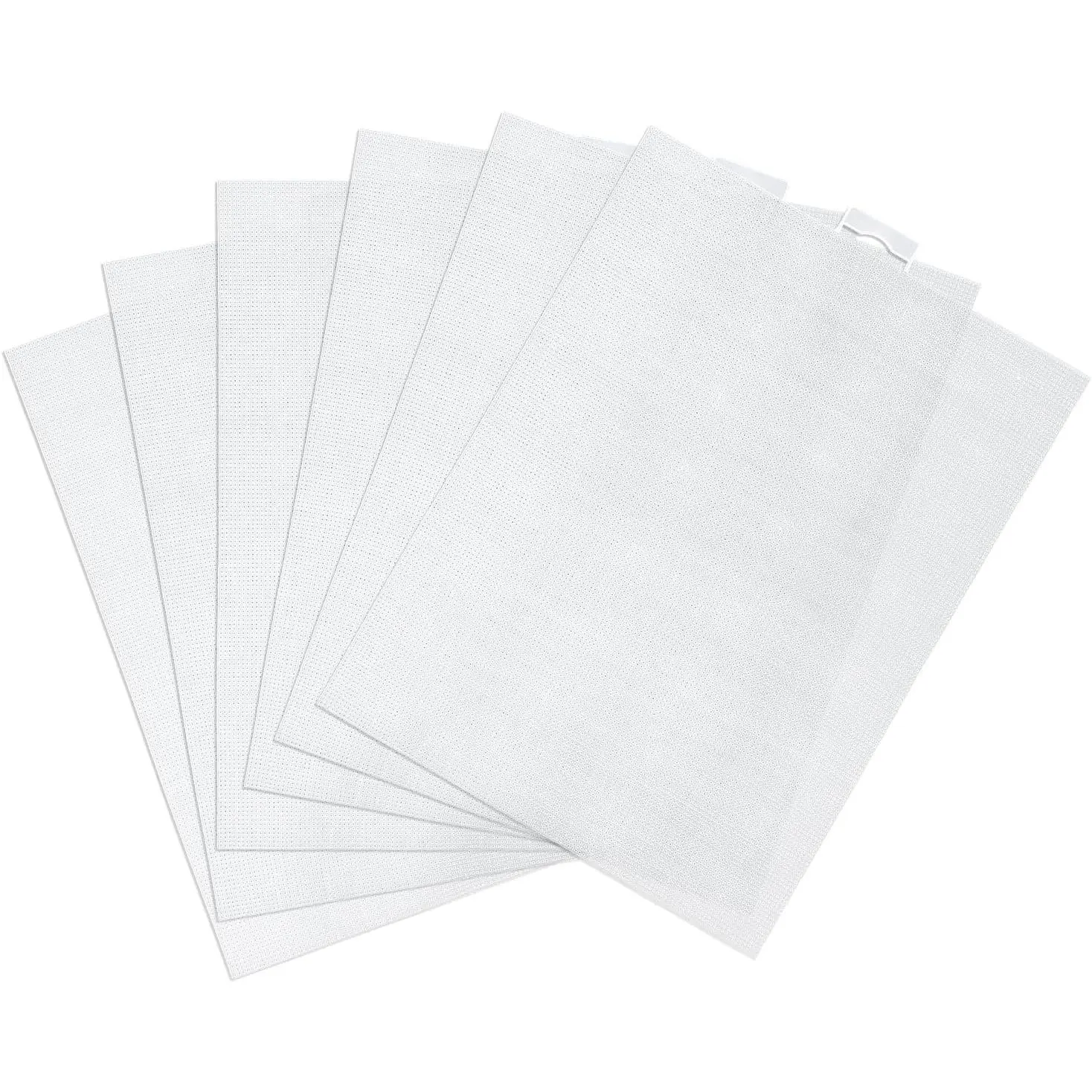 6pcs Plastic Mesh Canvas Sheets, 14 CT Clear for Embroidery Making, Cross Stitch Aida Screen for Crafts DIY Crochet Projects (11x8.2 inch)