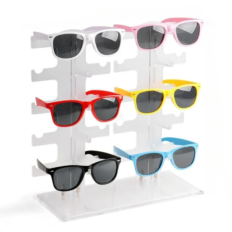 Eyeglass Display Storage Rack, Organizer for Sunglasses & Optical Frames, Neat Desktop Display Stand, Multi-functional Glasses Holder, Storage Organizer for Bedroom, Cloakroom & Vanity, Holds Up To 10 Pairs of Glasses for Storage & Display