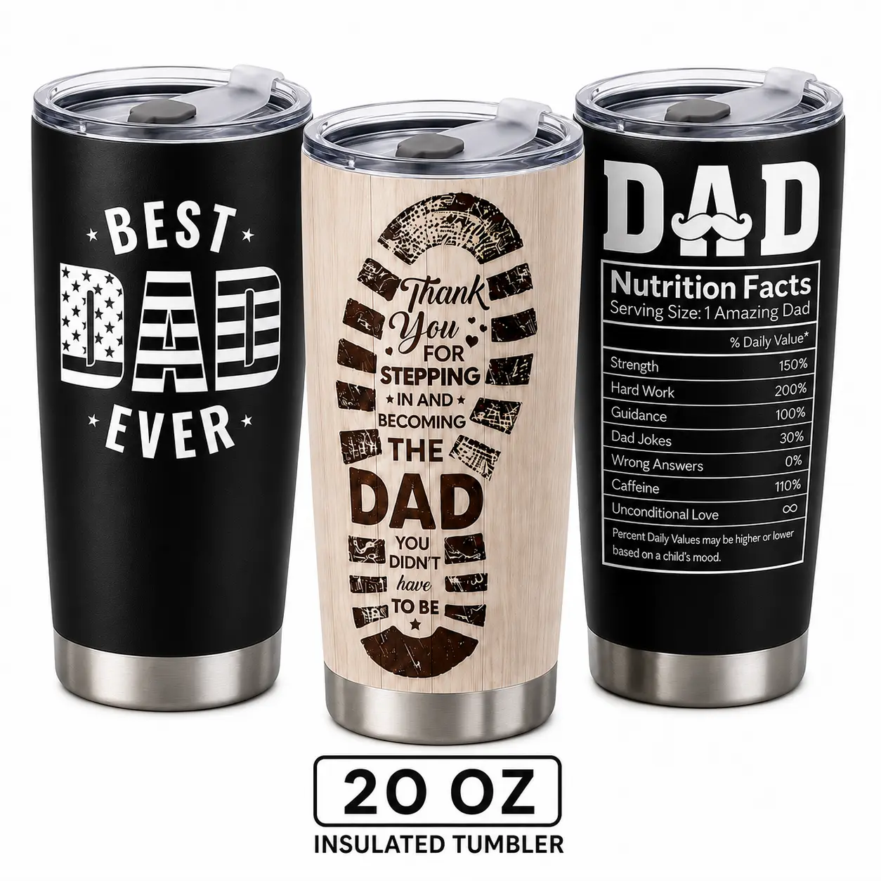 Stylish Leakproof Cruiser Tumbler - 20oz Stainless Steel Vacuum Insulated Flask, Portable Travel Coffee Thermal Cup, Father's Day Gift for Dads, Flasks, Tumbler - A