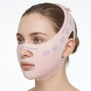 Chin Strap for Sleeping, Reusable Double Chin Reducer Eliminator for Women, V Line Lifting Mask Face Slimming Strap, Breathable Jawline Exerciser Lifting