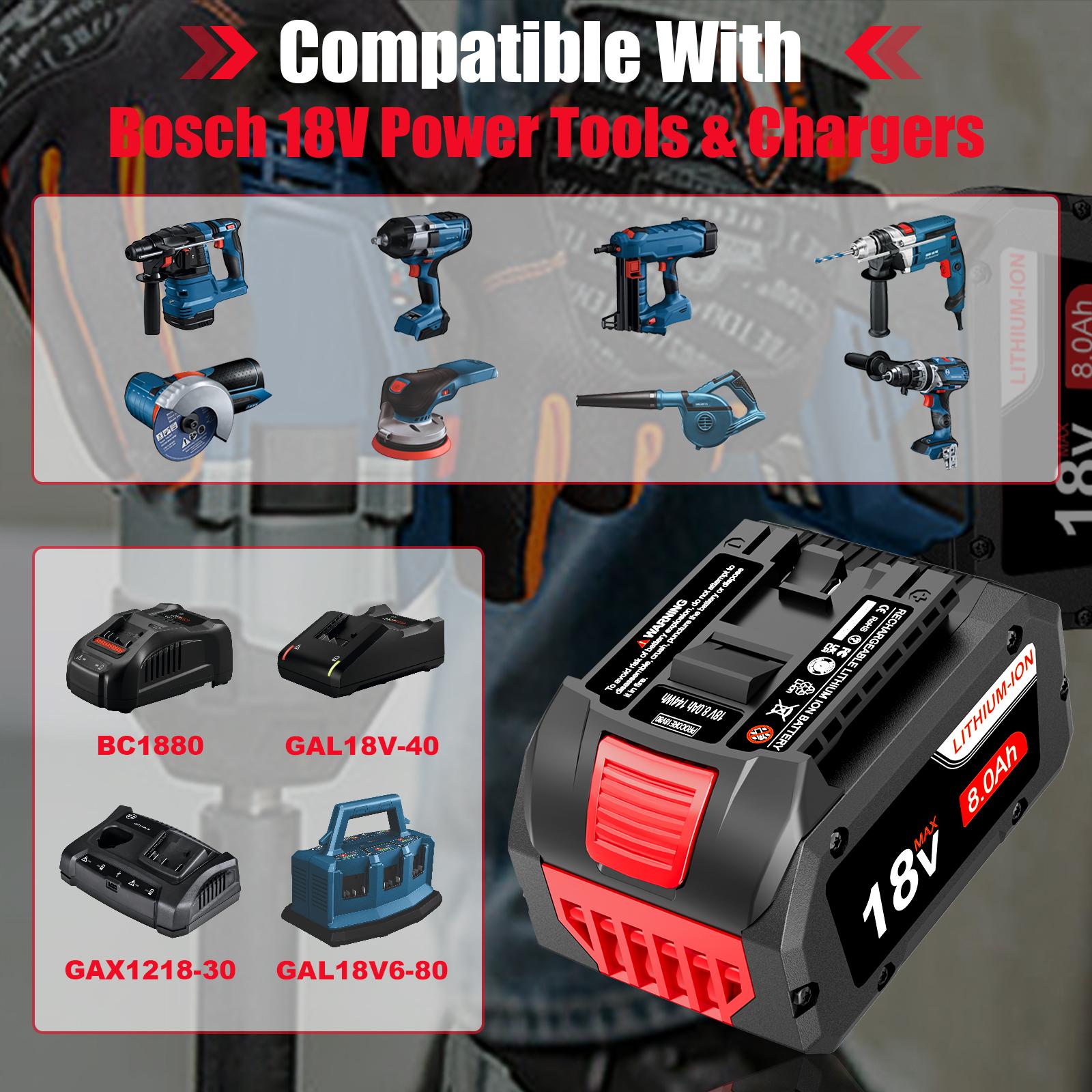 New 8.0Ah For Bosch 18V Li-Ion Battery BAT620 BAT609 Professional GBA 3165140791649