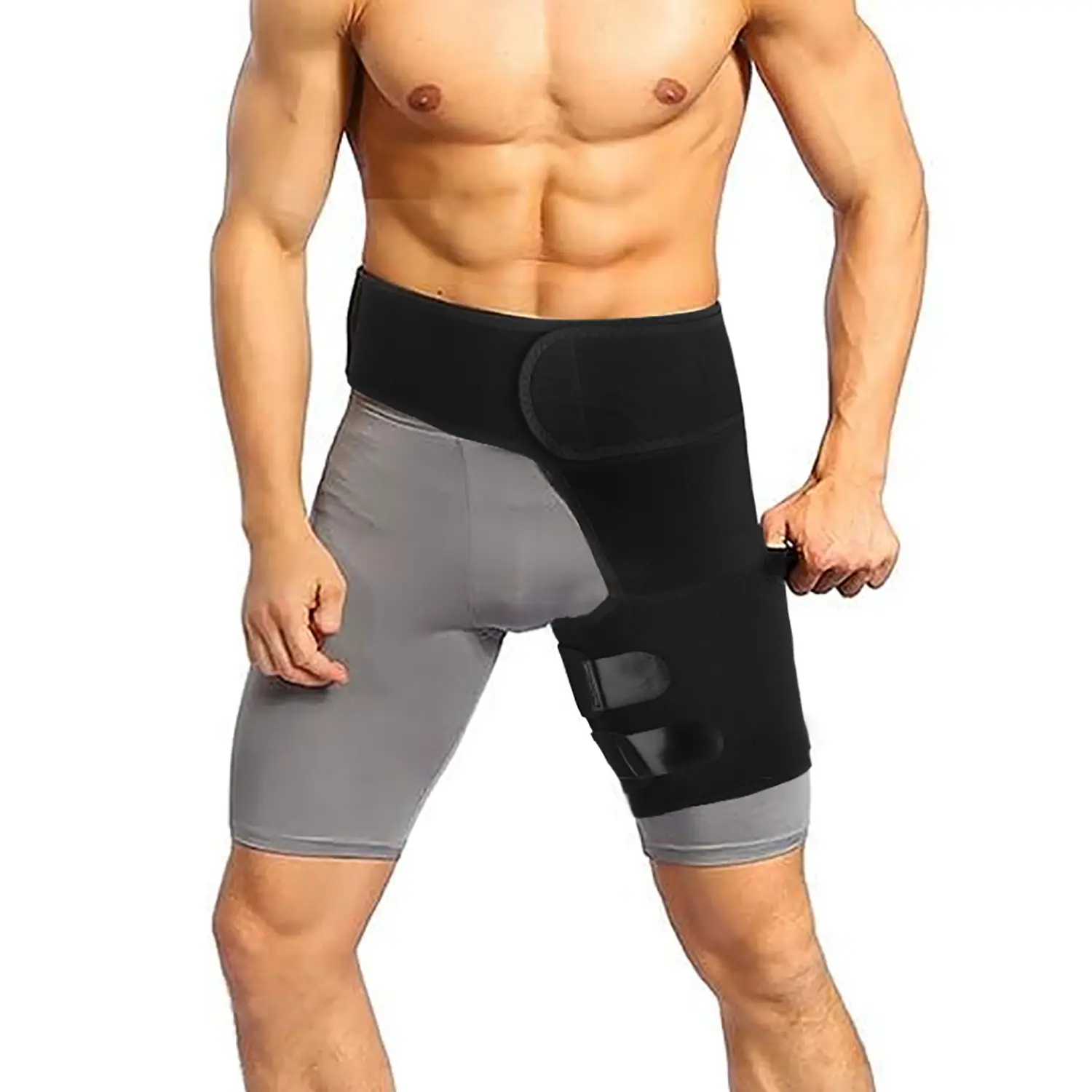 Hip Brace for Sciatica Pain Relief, Groin & Thigh Compression Support Sleeve for Men Women, Hamstring Tendinitis Wrap. kneecap