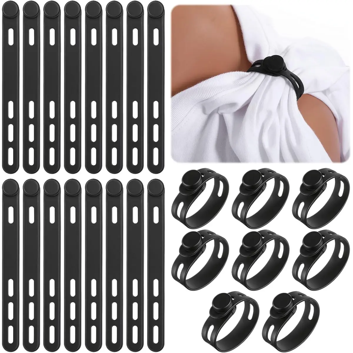 Softball Sleeve Holders,  Silicone Elastic Adjustable Arm Band Unisex Stretchy Sleeve Holders Anti-Slip Shirt Long Sleeves Holder for Athletes Sports Activities