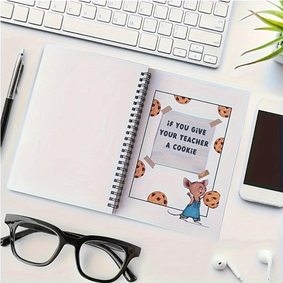 Cartoon Mouse Pattern Planner Notebook, 1 Count Creative Teacher Appreciation Notebook Journal, Personal Organizer for Back to School & End of Year