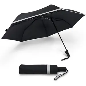 SideShaft Windproof Folding Umbrella for Travel: Eccentric Umbrellas Compact & - Offset Umbrella with Fiberglass Frame & Waterproof - Umbrella For Man with Backpack