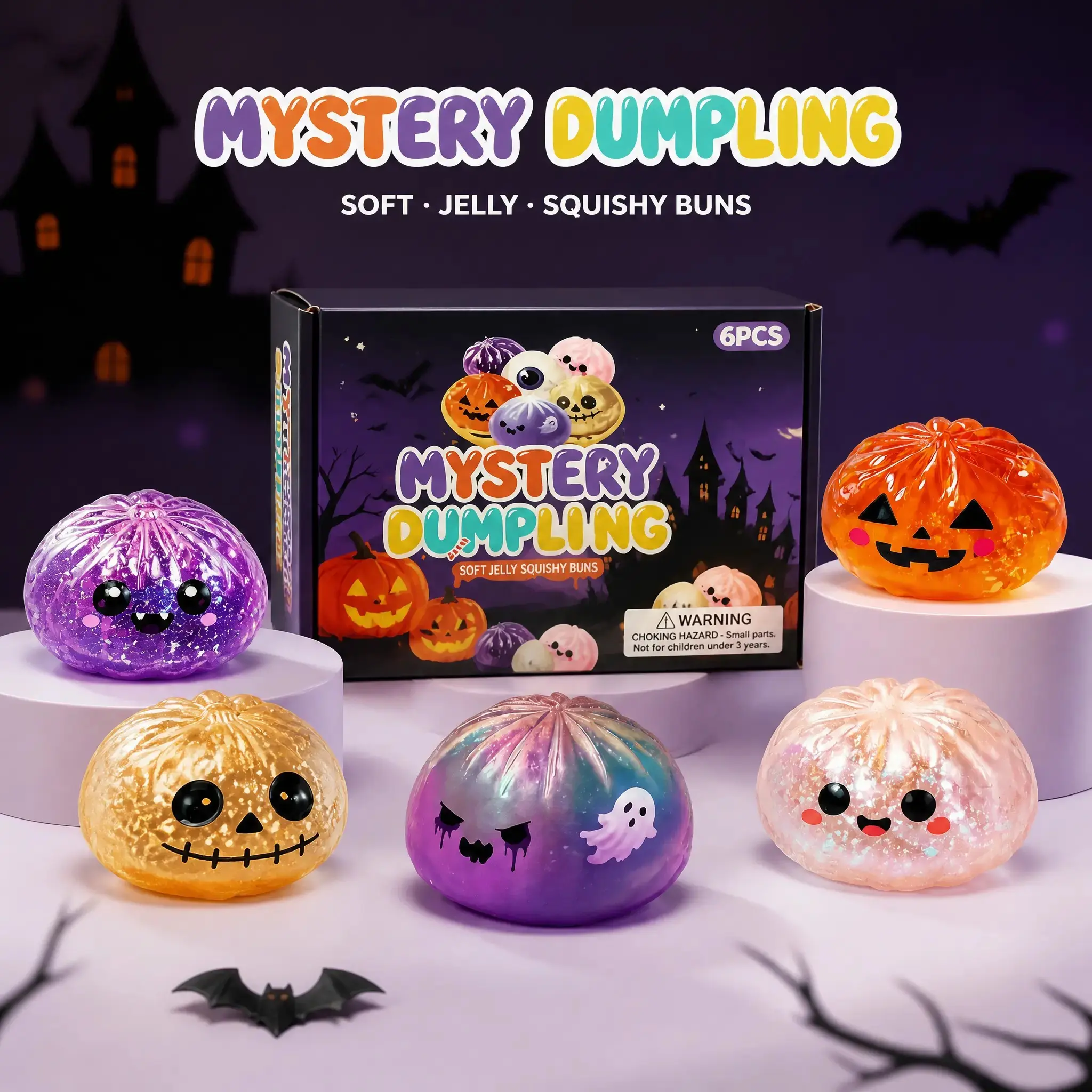 Halloween Ghost Dumplings, Soft and Chewy, Fun and Crazy, Perfect for Halloween Parties, Unique and Delicious Snack, Ideal for Festive Celebrations