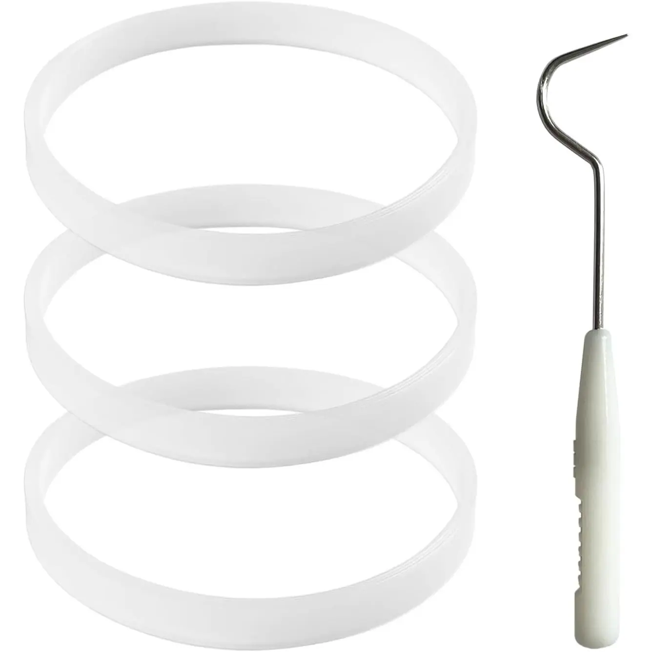 3 Pack Rubber Gaskets Replacement, 3.94 inch Sealing Gaskets White O-Ring Replacement Parts for Blender CT680 BL456-30 BL681A BL682, blender base and blade are 7 fins