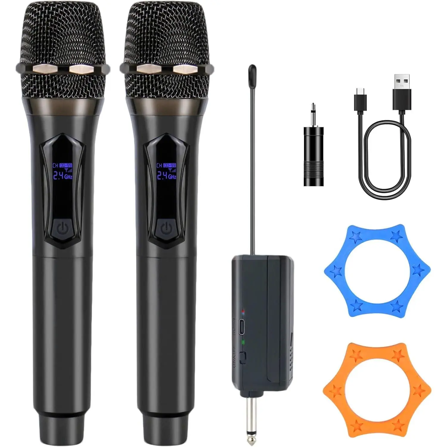 Wireless Karaoke Microphone dynamic Mic Up160ft range handheld plug-and-play design rechargeable Compatible with karaoke machines and PA systems Ideal for party,church Singing and other scenarios