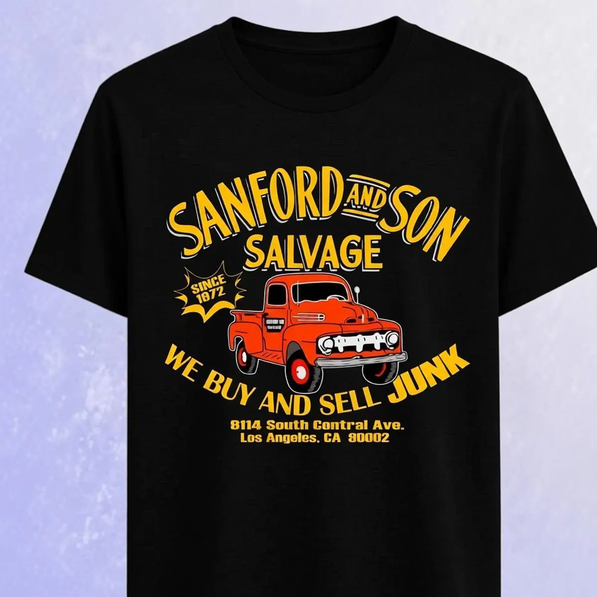 Sanford and Son Graphic T-Shirt, Men's Retro TV Show Streetwear Top, Comfy 100% Cotton Short Sleeve Classic Tee, Shortsleeve, Round Neck, Menswear, Fabric, Fashion, Basic