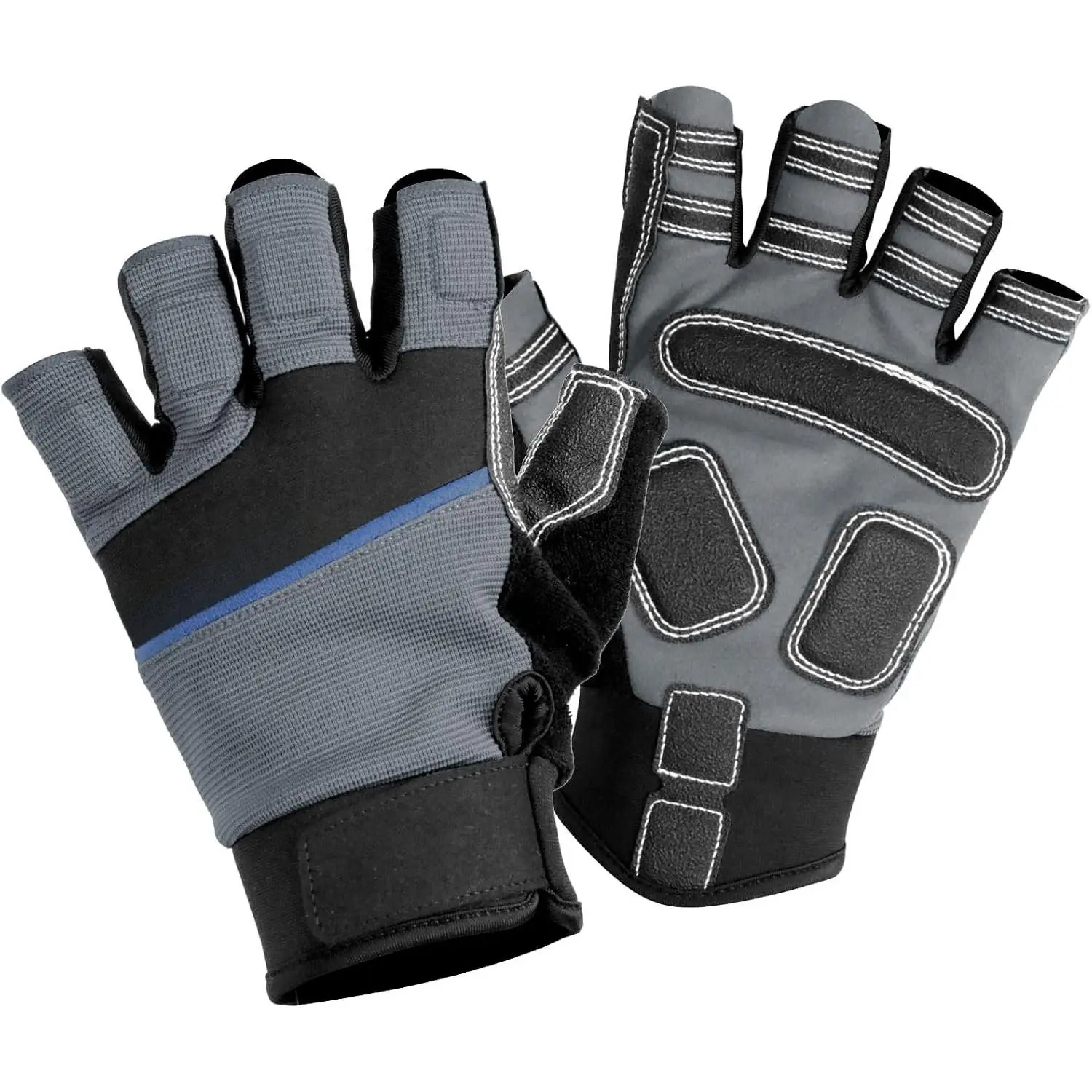 Half Finger Padded Palm Water Gloves, Anti-Slip Quick Dry for Kayak SUP Dive Ski
