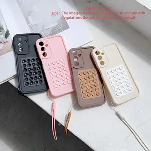 Suitable for Samsung A-series A05S/A12/A13/A14/A15 A31/A32/A333/A35/A54/A55/A52/A52S, multifunctional, Shockproof, Protective suction cup/phone case, strong adhesive smooth surface with anti drop phone case with phone hanging rope, Accessories, Cellphone