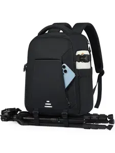 Camera Backpack for Dslr Slr Mirrorless, 15.6 Inch Laptop Compartment, Waterproof Photography Bag, Tripod Holder, Rain Cover for Travel & Hiking