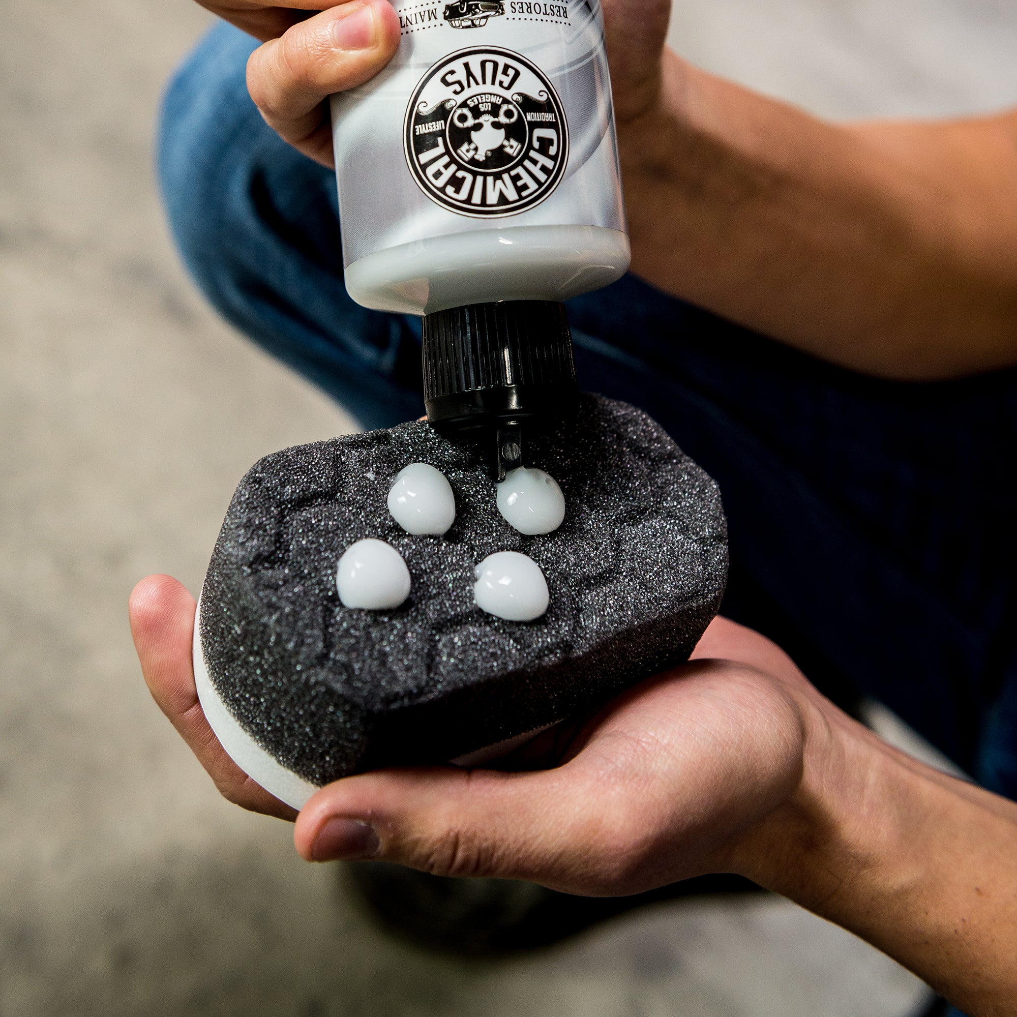 Easy Grip Hex-Logic Applicator, Ergonomic Foam Pad for Precise Wax, Sealant & Dressing Application – Car Detailing Accessories, Detailing Products for Car Paint & Trim