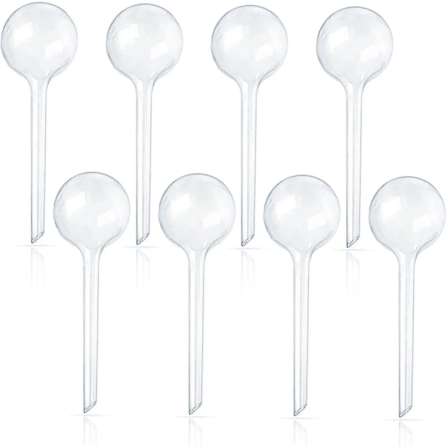 8 count Clear  Watering Globes,Plastic Self Watering Bulbs Ball,Garden Water Device for  Indoor Outdoor(Small)