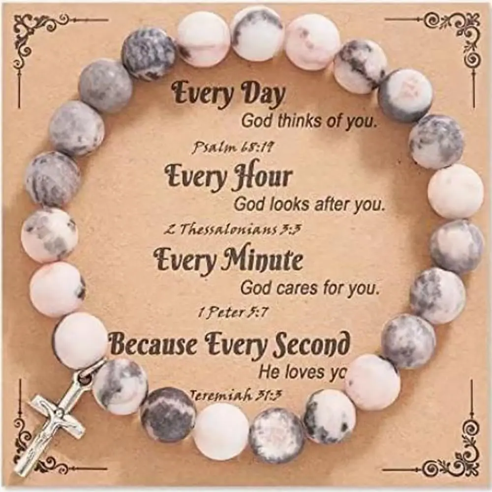 Bracelet Easter Gifts Easter Basket Stuffers for Women  Bracelets Baptism Christian First Confirmation Communion Religious Gifts for Women Jewellery Gifts