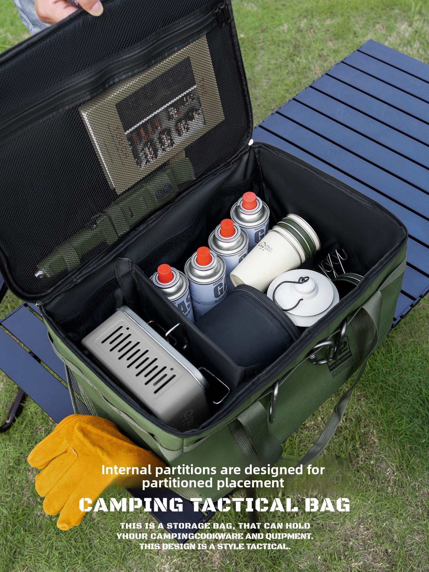 Outdoor camping insulated bag, thickened Oxford cloth storage bag, insulated and cold-keeping large-capacity lunch bag