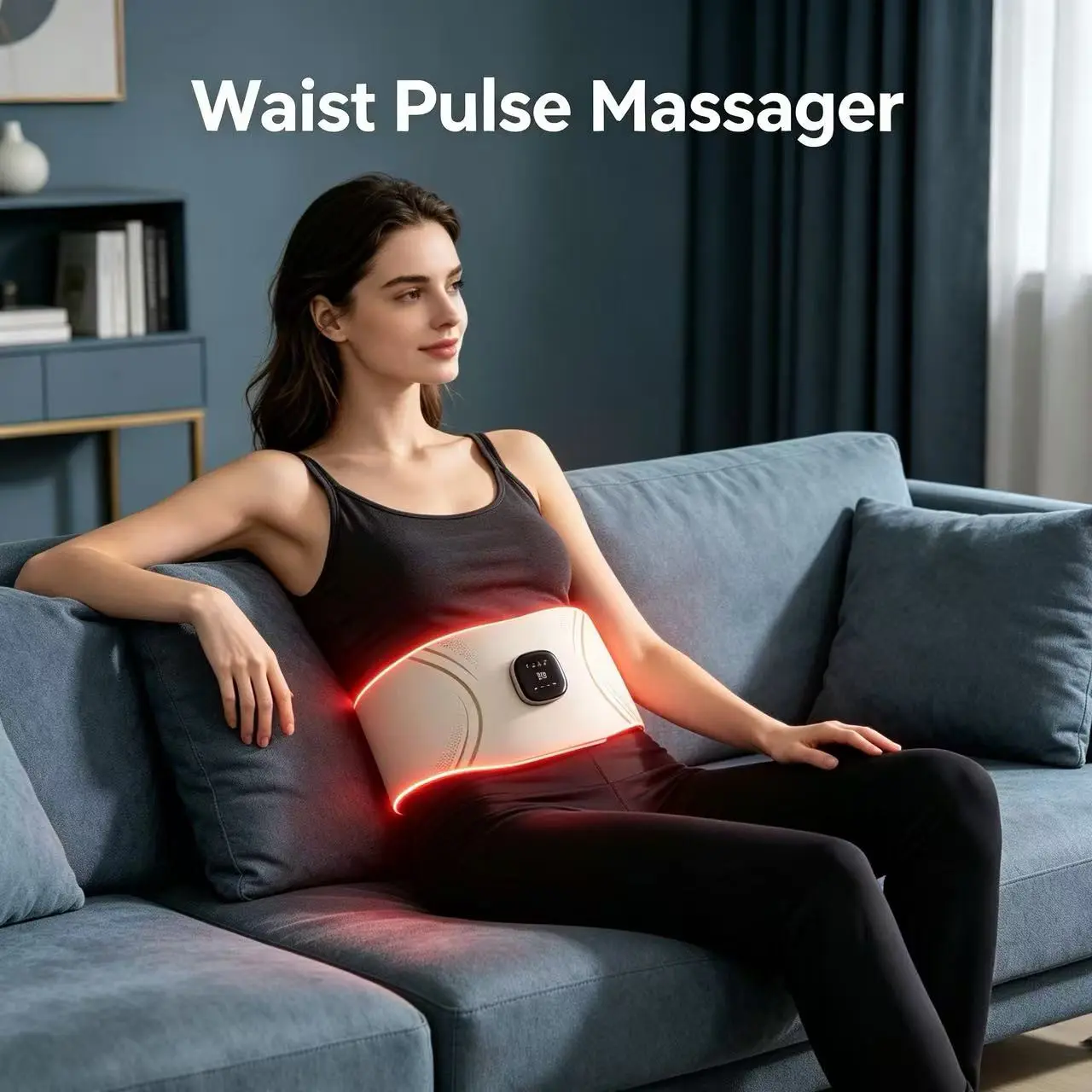 Multifunctional EMS Warmth Waist Belt, Rolling Massage Silver Ions, Temperature Lock, Breathable, Skin-Friendly, Heat Therapy Tool