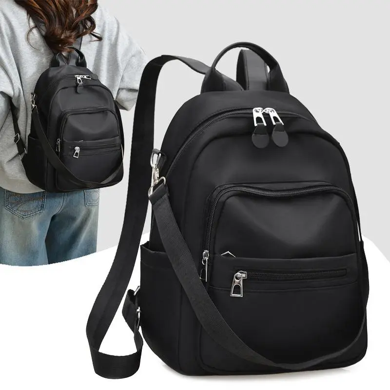 New Women's Water Resistant Nylon  Backpack, Large Capacity Lightweight  Minimalist Daypack, Versatile Portable Rucksack for Daily Commute, Shopping Trips, Vacation  and Everyday  Use